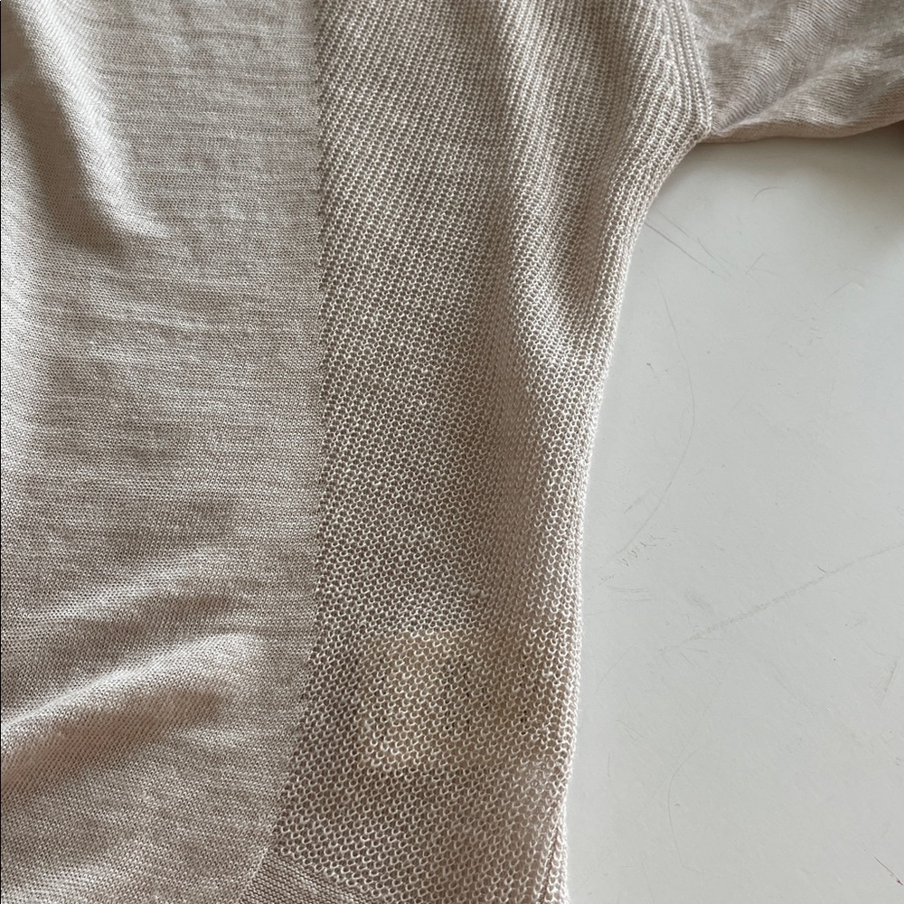 Poetry Soft Beige Lightweight 3/4 Sleeve Sweater - Picture 7 of 9